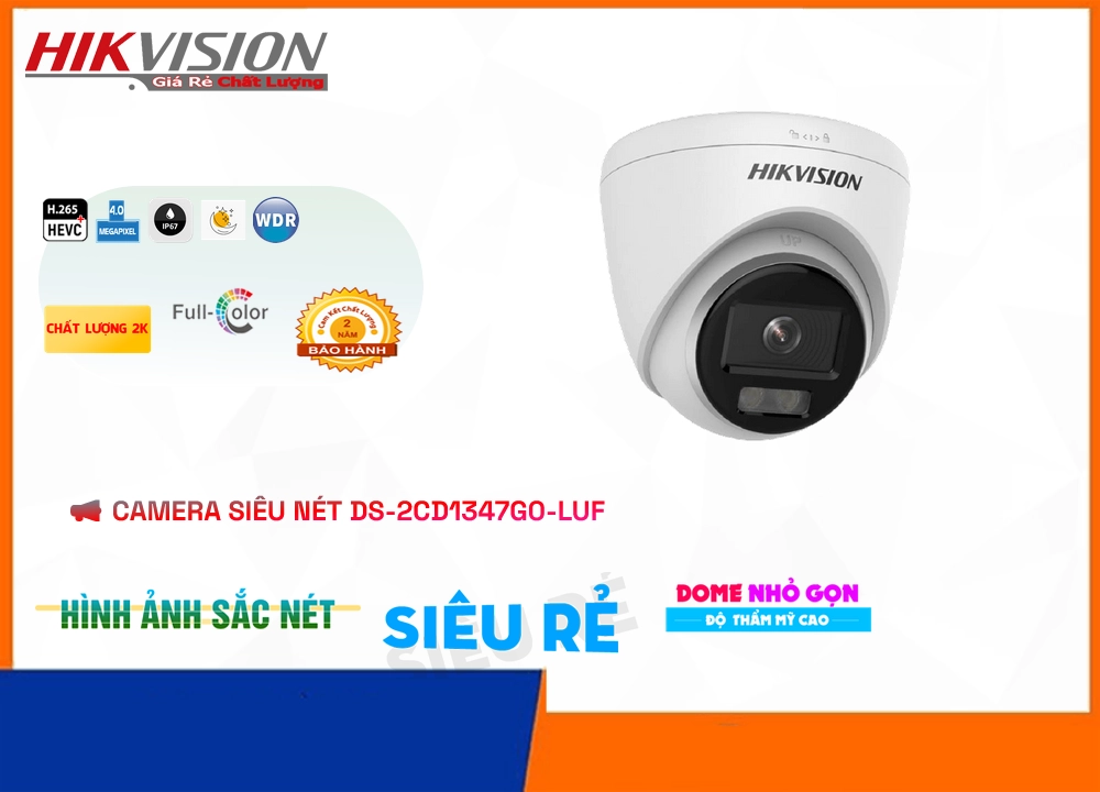 Camera Hikvision DS-2CD1347G0-LUF Tiết Kiệm