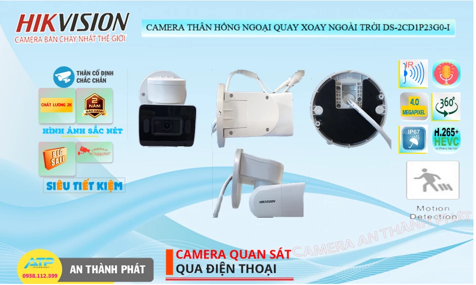 Camera Hikvision DS-2CD1P23G0-I Mẫu Đẹp