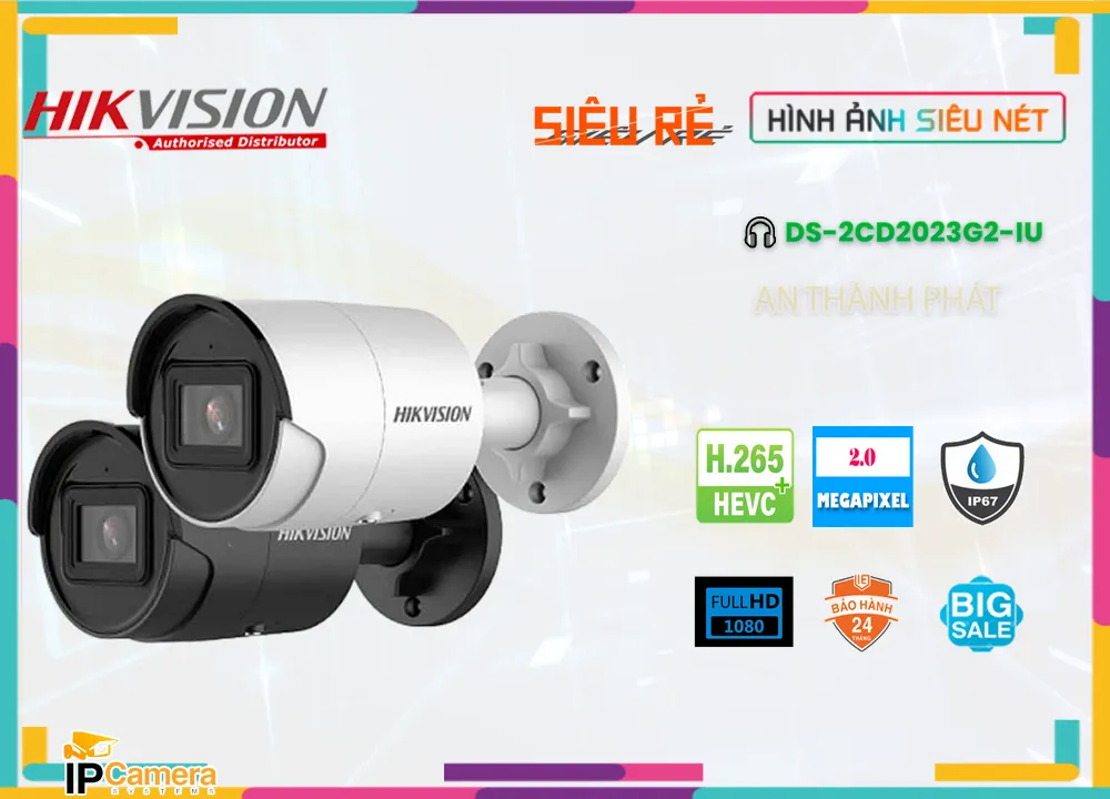 Camera Hikvision DS-2CD2023G2-IU,DS-2CD2023G2-IU Giá rẻ,DS 2CD2023G2 IU,Chất Lượng Camera Hikvision giá rẻ chất lượng