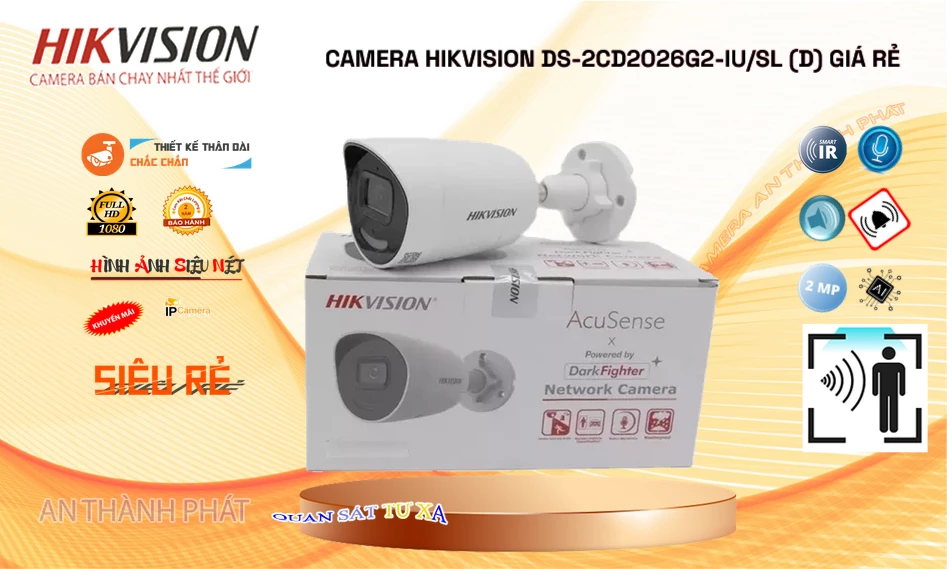 Camera DS-2CD2026G2-IU/SL(D) Hikvision Chất Lượng