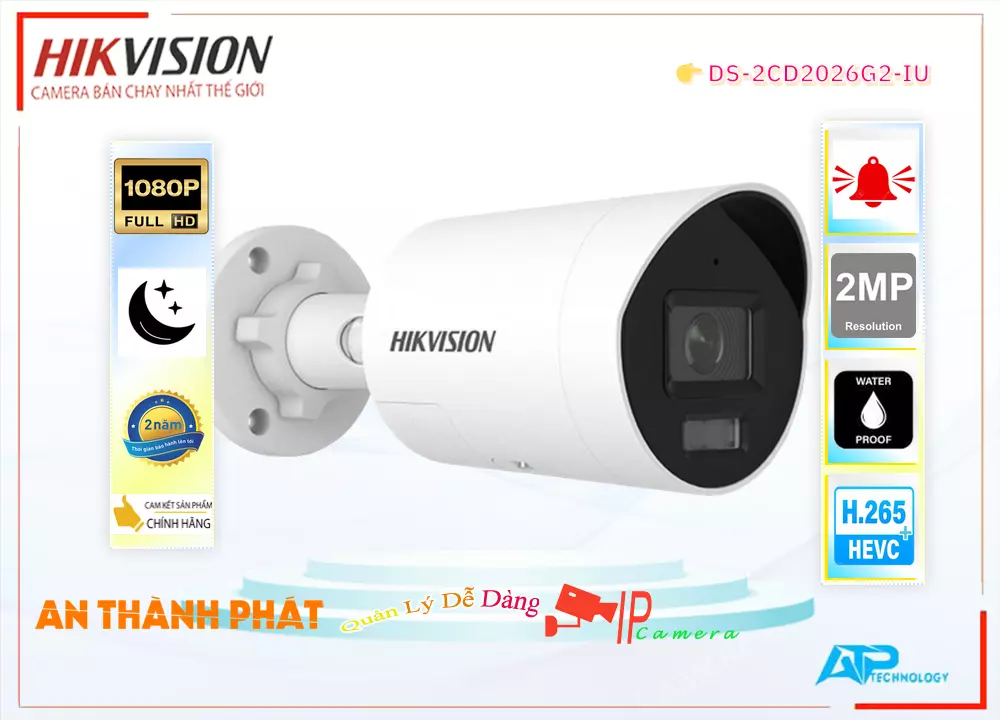 Camera Hikvision DS-2CD2026G2-IU