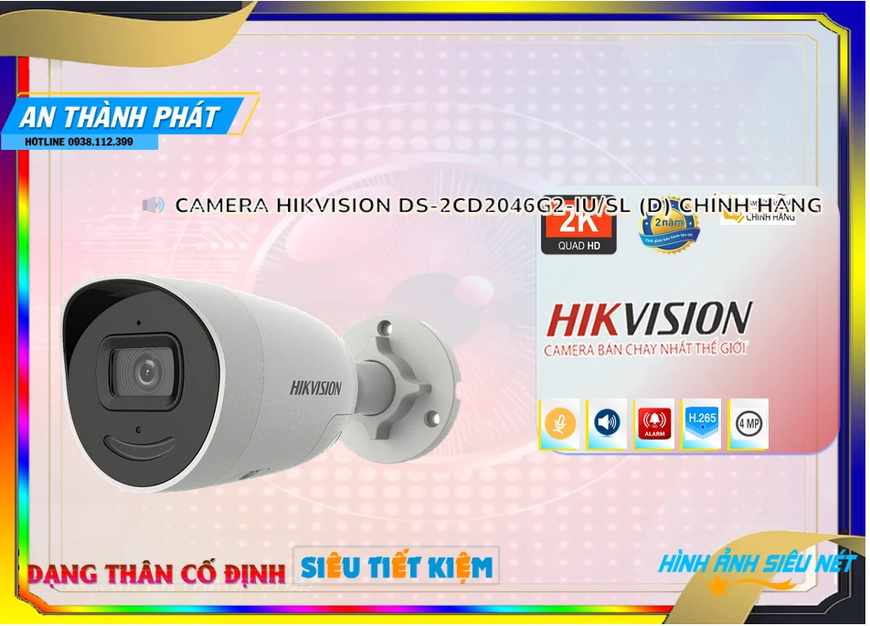 Camera DS-2CD2046G2-IU/SL(D) Hikvision