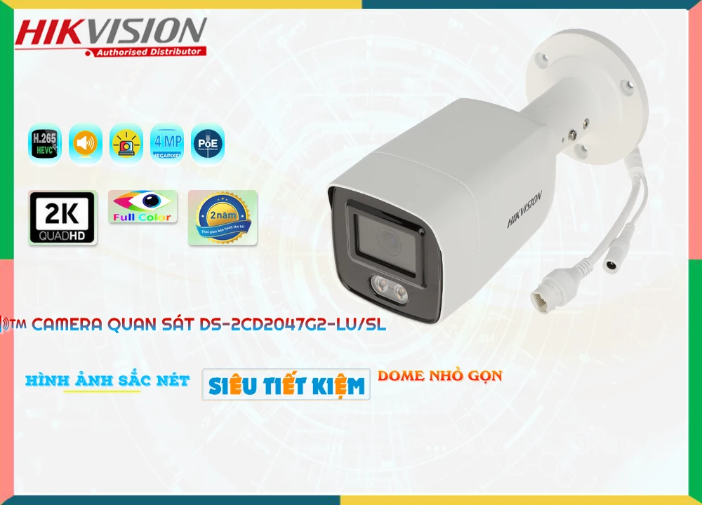 DS-2CD2047G2-LU/SL sắc nét Hikvision