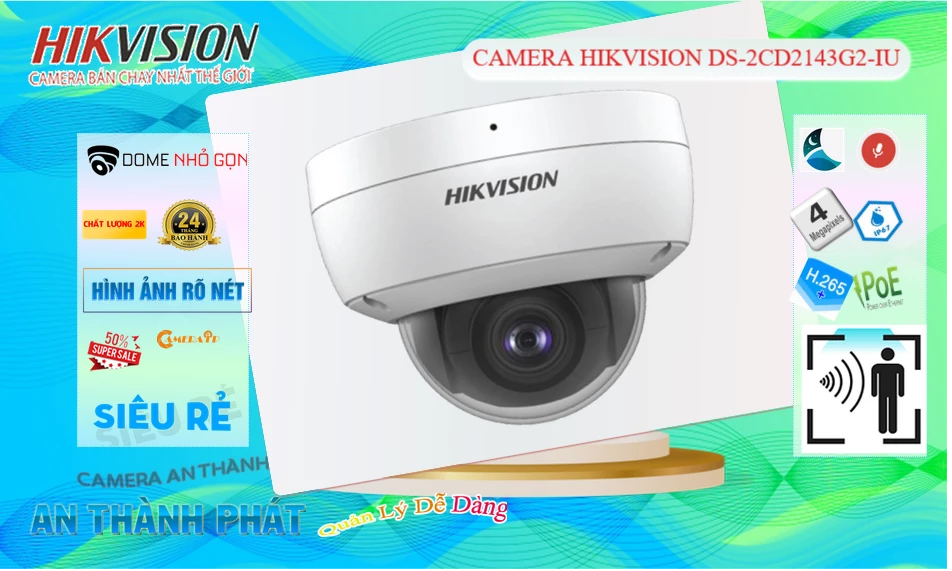 DS-2CD2143G2-IU sắc nét Hikvision