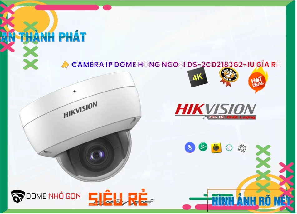 Camera 4K Hikvision DS-2CD2183G2-IU,DS-2CD2183G2-IU Giá rẻ,DS 2CD2183G2 IU,Chất Lượng Camera Hikvision