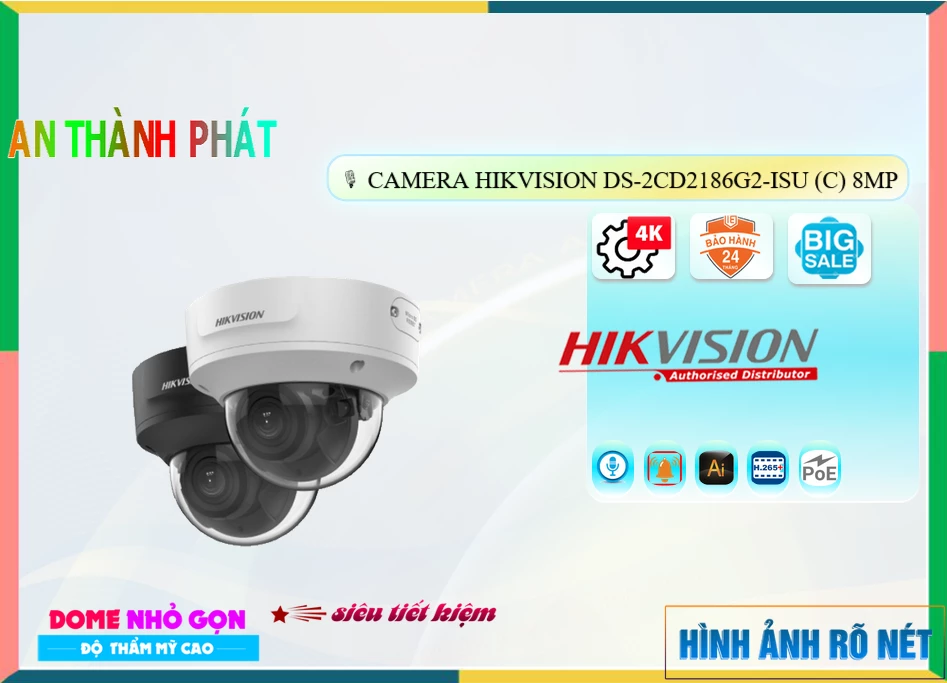 Camera Hikvision DS-2CD2186G2-ISU(C),Giá DS-2CD2186G2-ISU(C),DS-2CD2186G2-ISU(C) Giá Khuyến Mãi,bán Camera