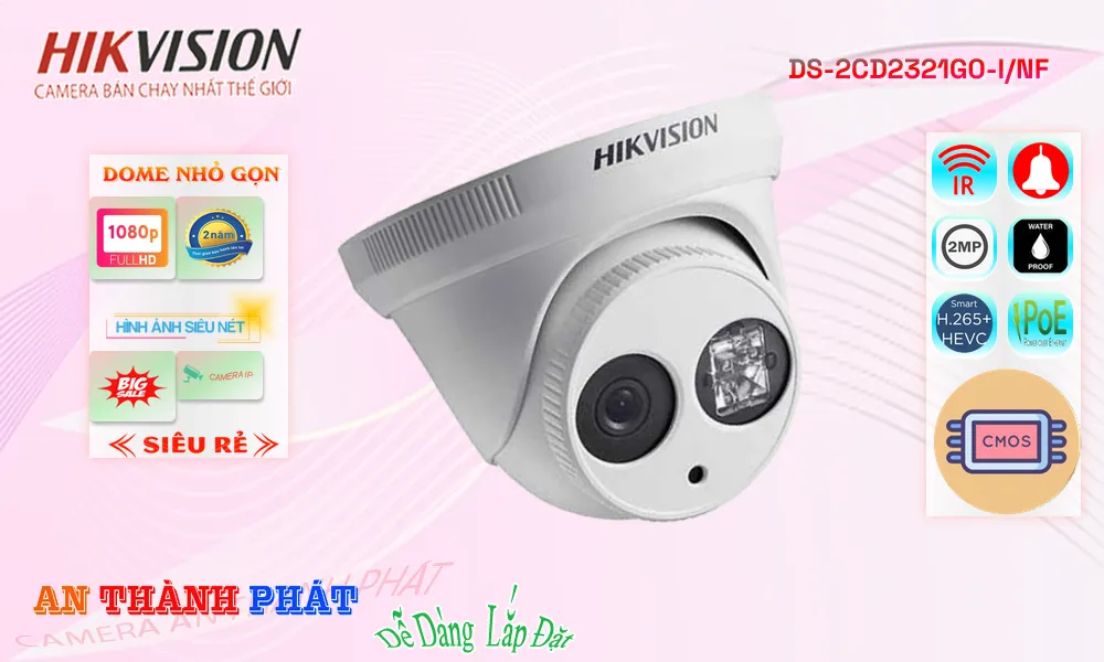 ✪  Camera Hikvision DS-2CD2321G0-I/NF Tiết Kiệm