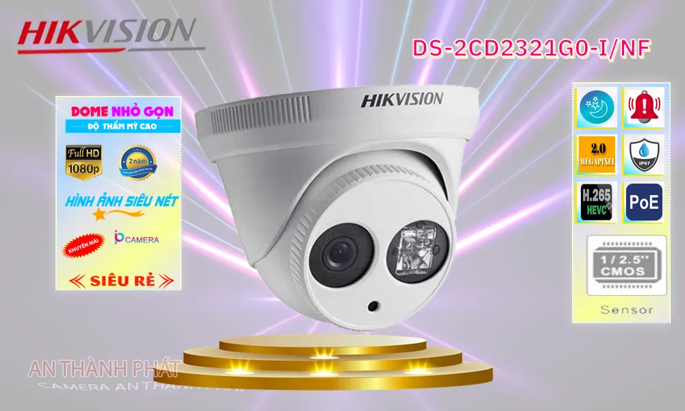 ✪  Camera Hikvision DS-2CD2321G0-I/NF Tiết Kiệm