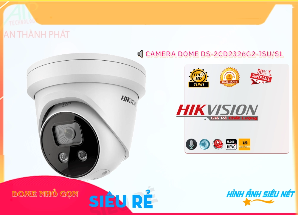 DS-2CD2326G2-ISU-SL Camera Hikvision Đang giảm giá