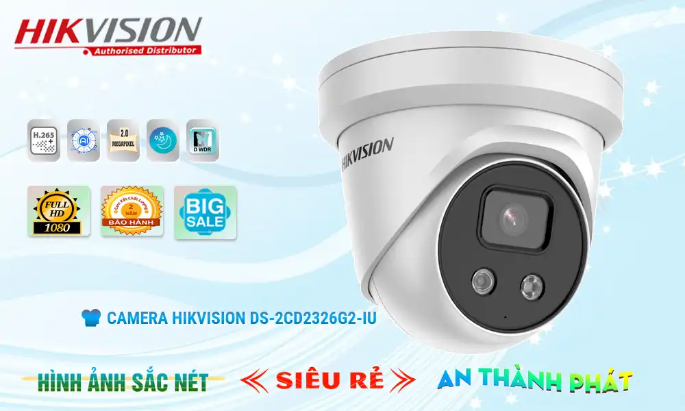 DS-2CD2326G2-IU sắc nét Hikvision DS-2CD2326G2-IU sắc nét Hikvision