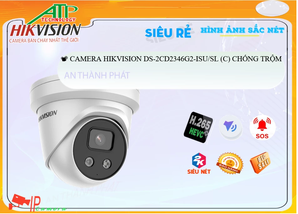 Camera DS-2CD2346G2-ISU/SL(C) Giá rẻ
