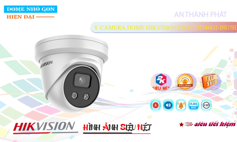 DS-2CD2346G2-ISU/SL Camera Cấp Nguồ Qua Dây Mạng Hikvision