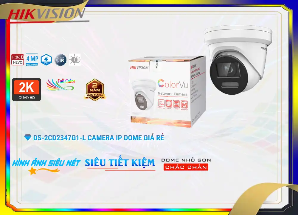 DS-2CD2347G1-L Camera Thiết kế Đẹp Hikvision