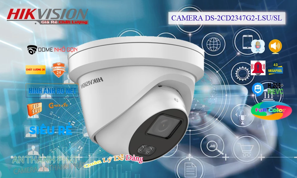 Camera Hikvision DS-2CD2347G2-LSU/SL Tiết Kiệm