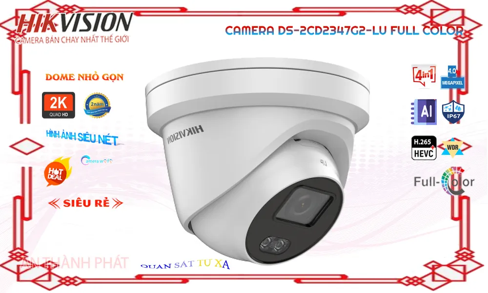 Camera Hikvision DS-2CD2347G2-LU Tiết Kiệm