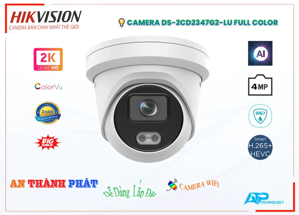 Camera Hikvision DS-2CD2347G2-LU Tiết Kiệm