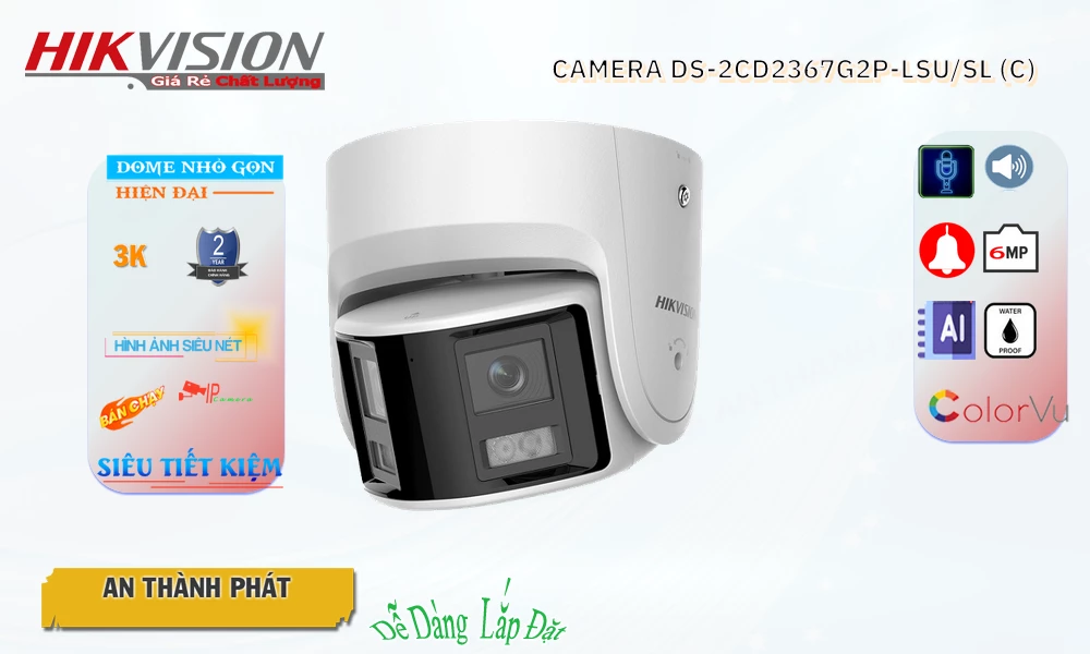 Camera An Ninh Hikvision DS-2CD2367G2P-LSU/SL(C) Giá rẻ