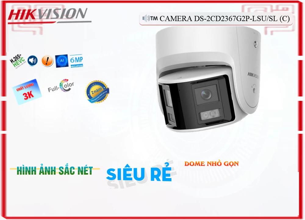 Camera An Ninh Hikvision DS-2CD2367G2P-LSU/SL(C) Giá rẻ