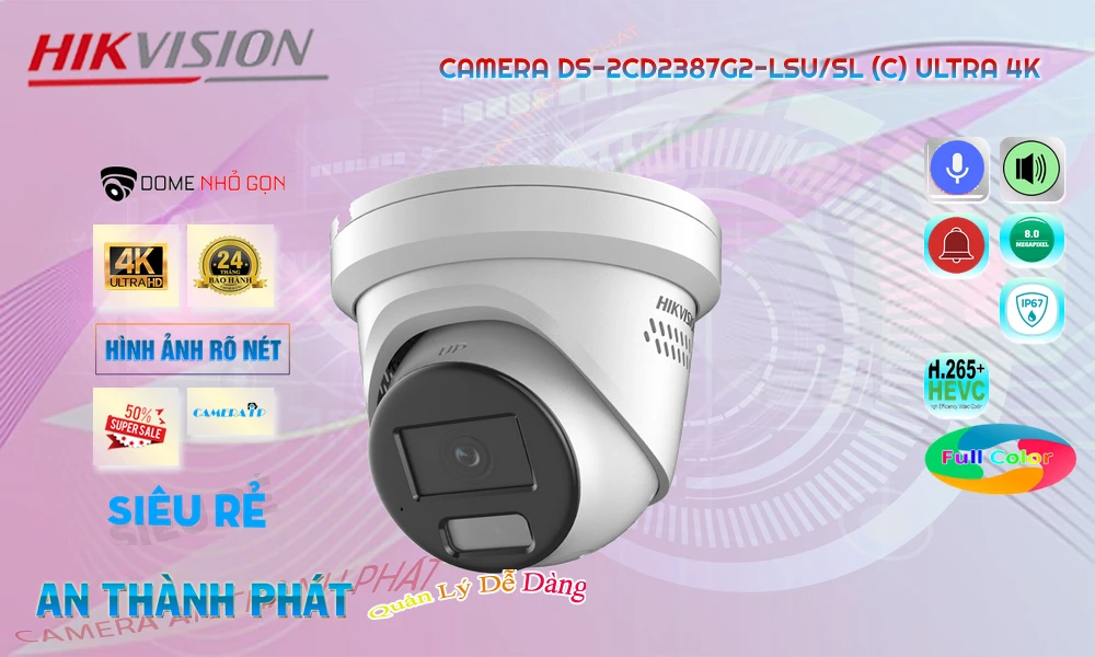 Camera Hikvision Chất Lượng DS-2CD2387G2-LSU/SL(C)