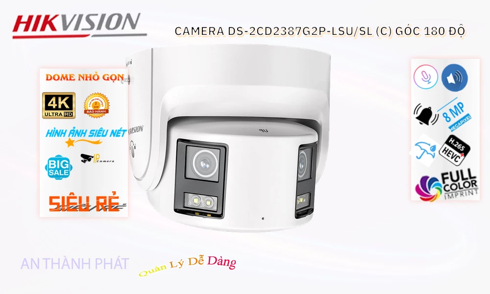 Camera An Ninh Hikvision DS-2CD2387G2P-LSU/SL(C) Giá rẻ