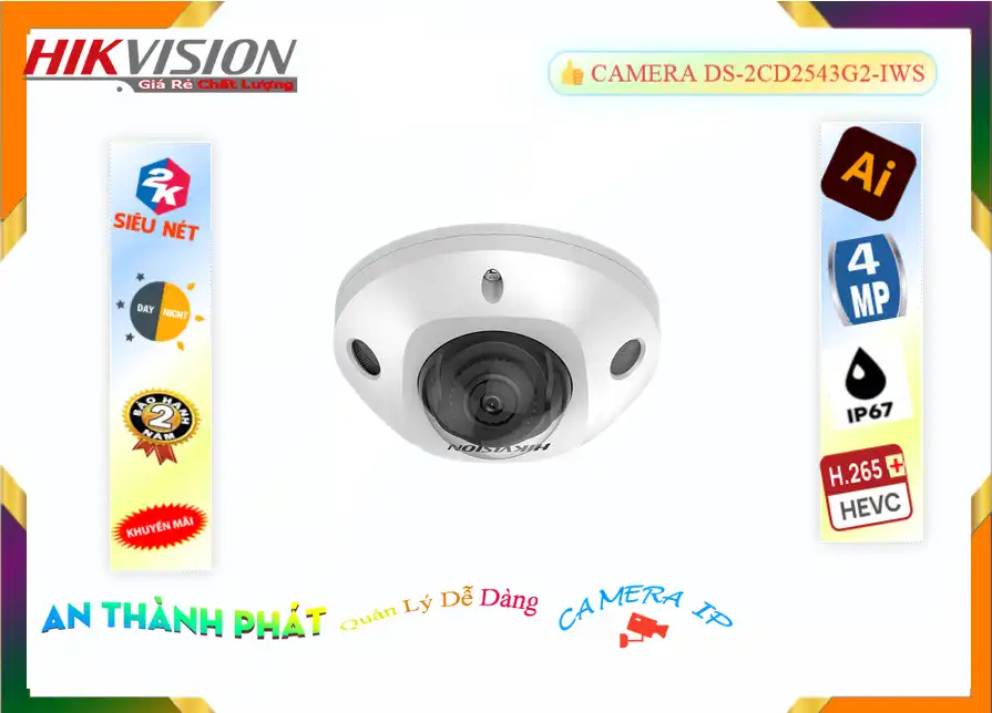 DS-2CD2543G2-IWS Camera Hikvision Chức Năng Cao Cấp