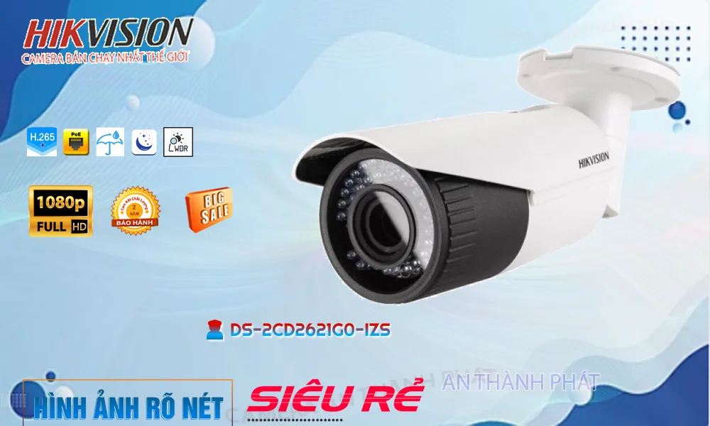 ✅ Camera DS-2CD2621G0-IZS Hikvision Với giá cạnh tranh