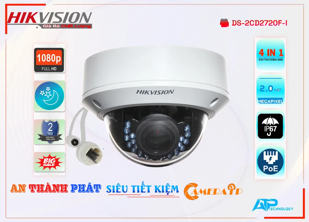 Camera Hikvision DS-2CD2720F-I,DS-2CD2720F-I Giá Khuyến Mãi, Công Nghệ POE DS-2CD2720F-I Giá rẻ,DS-2CD2720F-I Công Nghệ