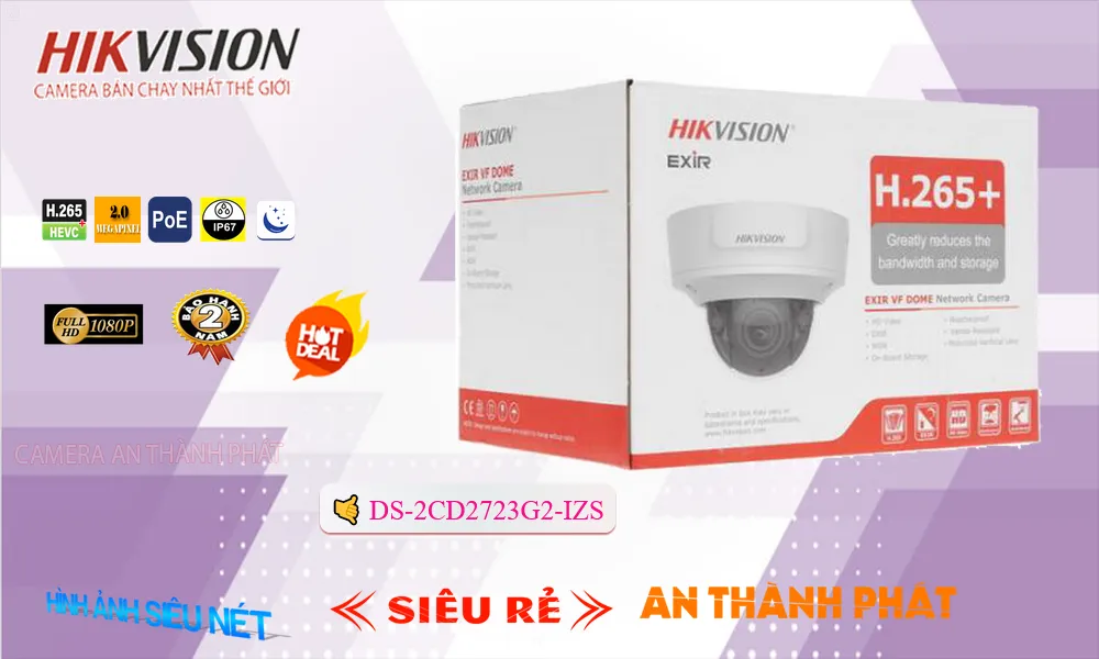✔️ DS-2CD2723G2-IZS Camera Hikvision Đang giảm giá