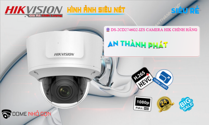 ✔️ DS-2CD2746G2-IZS Camera Thiết kế Đẹp Hikvision