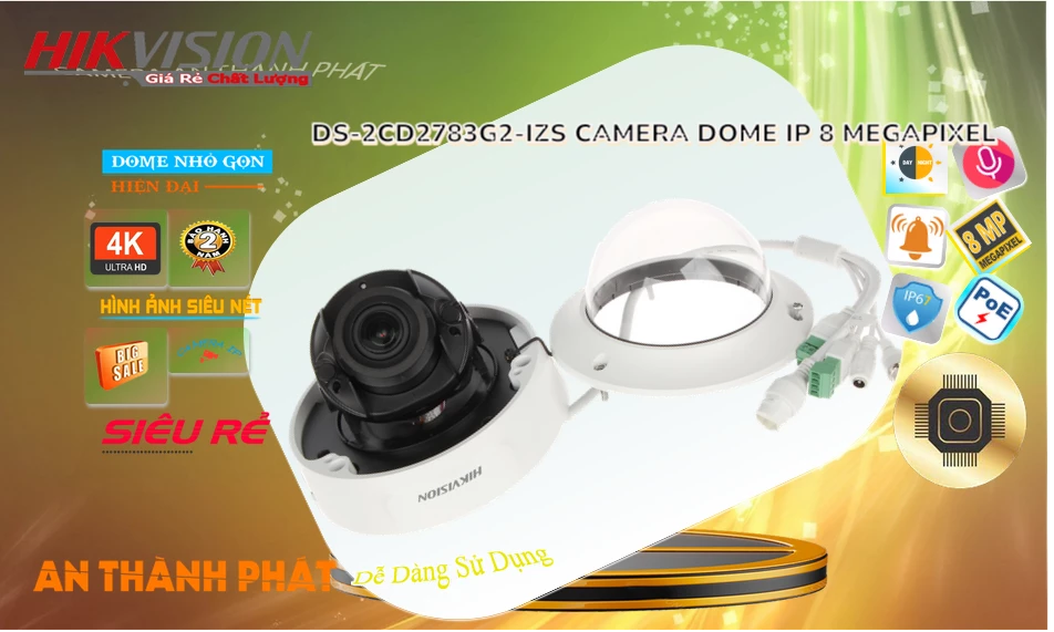 Camera DS-2CD2783G2-IZS Chi phí phù hợp ❂