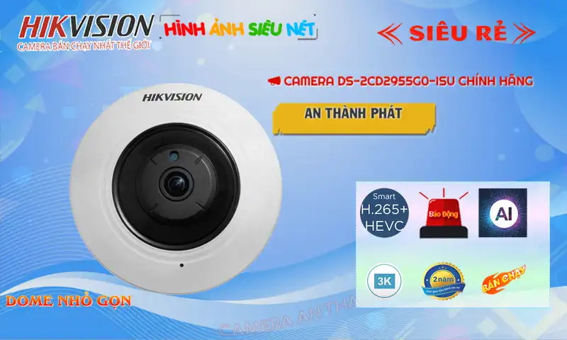 Hikvision DS-2CD2955G0-ISU Sắc Nét