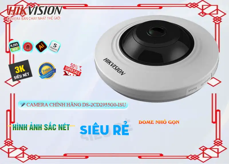 Hikvision DS-2CD2955G0-ISU Sắc Nét