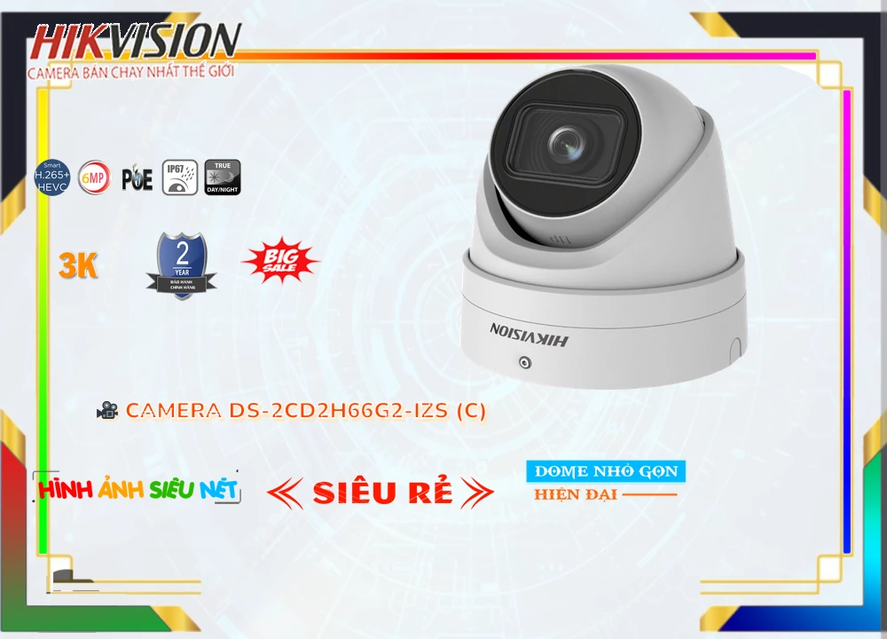 Camera Hikvision DS-2CD2H66G2-IZS(C),Giá Ip Sắc Nét DS-2CD2H66G2-IZS(C),phân phối