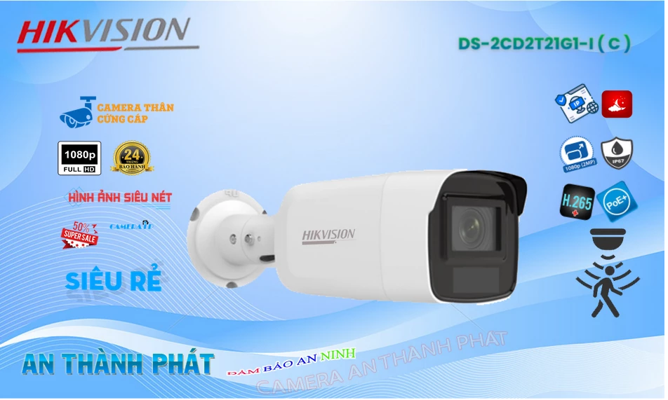 ❂  Camera An Ninh Hikvision DS-2CD2T21G1-I(C) Giá rẻ