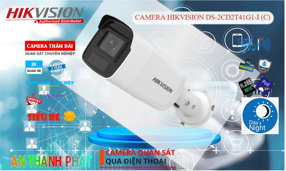 Camera DS-2CD2T41G1-I(C) Hikvision