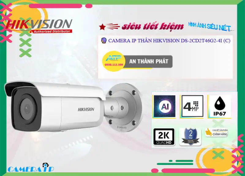 Camera Hikvision DS-2CD2T46G2-4I (C),Bán Giá DS-2CD2T46G2-4I (C), Loại Camera DS-2CD2T46G2-4I (C) Giá chiết khấu,bán DS-2CD2T46G2-4I (C),DS-2CD2T46G2-4I (C) Ip POE sắc nét  Chất lượng nhất,thông số DS-2CD2T46G2-4I (C) 4.0 megapixel Ultra 2k ,DS-2CD2T46G2-4I (C) Tiết kiệm,tuổi thọ DS-2CD2T46G2-4I (C),DS-2CD2T46G2-4I (C) Chất Lượng,phân phối DS-2CD2T46G2-4I (C),Nơi Lắp DS-2CD2T46G2-4I (C),DS-2CD2T46G2-4I (C) sale mạnh,Giá Bán DS-2CD2T46G2-4I (C),DS-2CD2T46G2-4I (C) giá hấp dẫn,DS-2CD2T46G2-4I (C) bán rẻ