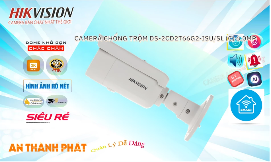 Camera Hikvision Với giá cạnh tranh DS-2CD2T66G2-ISU/SL(C)