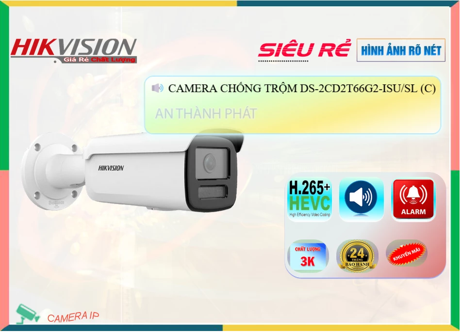 Camera Hikvision Với giá cạnh tranh DS-2CD2T66G2-ISU/SL(C)