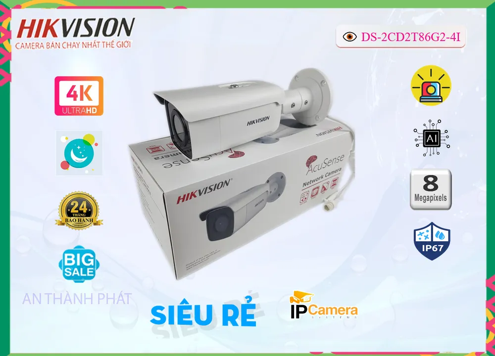 Camera Hikvision DS-2CD2T86G2-4I,Giá DS-2CD2T86G2-4I,DS-2CD2T86G2-4I Giá Khuyến Mãi,bán DS-2CD2T86G2-4I Camera Giá Rẻ