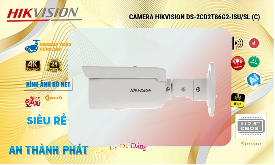 DS-2CD2T86G2-ISU/SL(C) Camera Hikvision 🌟👌