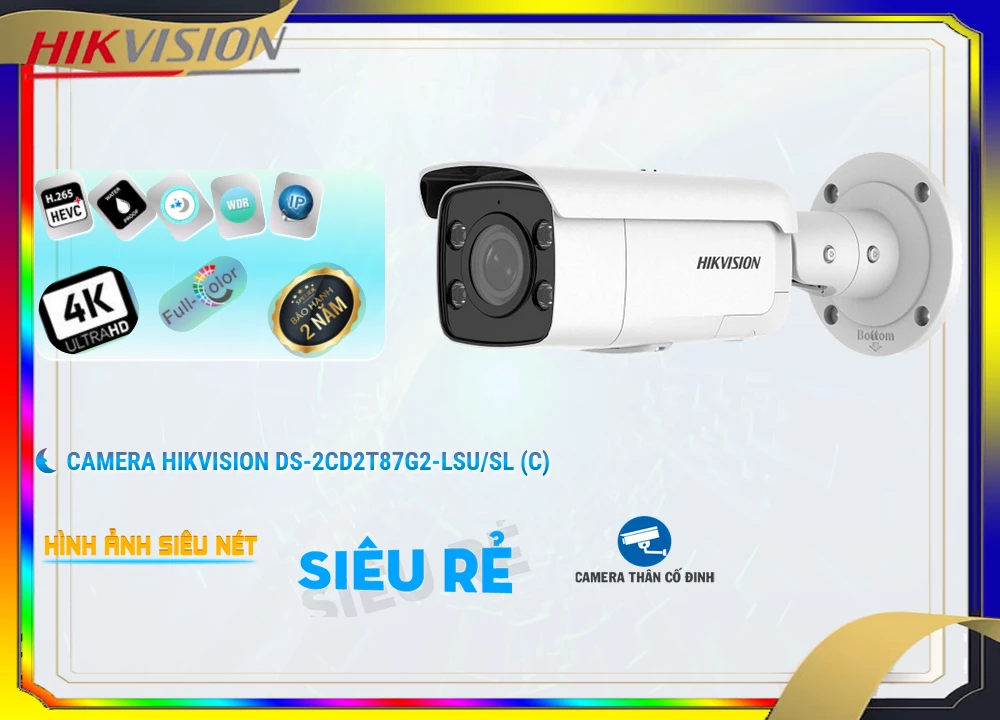 Camera Hikvision DS-2CD2T87G2-LSU/SL(C),Giá DS-2CD2T87G2-LSU/SL(C),DS-2CD2T87G2-LSU/SL(C) Giá Khuyến Mãi,bán
