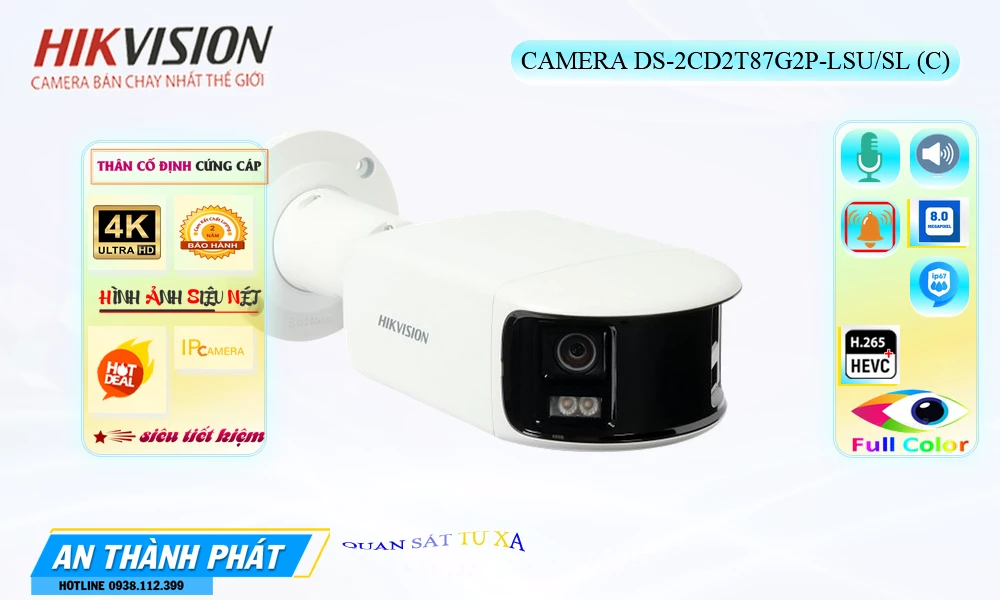 ❂  DS-2CD2T87G2P-LSU/SL(C) Camera Hikvision Giá rẻ