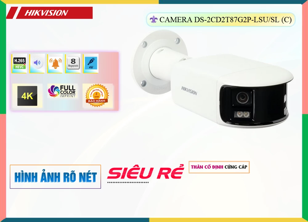 ❂  DS-2CD2T87G2P-LSU/SL(C) Camera Hikvision Giá rẻ