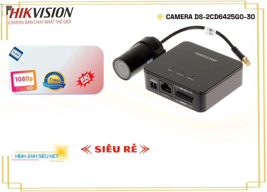 DS-2CD6425G0-30 Camera Thiết kế Đẹp Hikvision