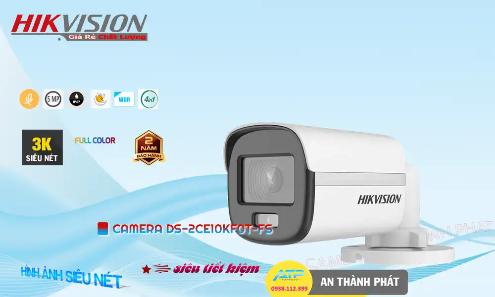 Camera Giá Rẻ Hikvision DS-2CE10KF0T-FS Chức Năng Cao Cấp