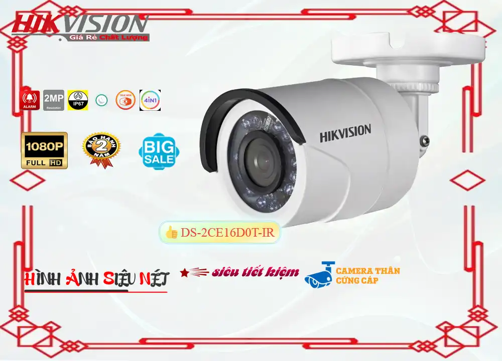 Camera DS-2CE16D0T-IRF Thân Hikvision Giá Rẻ,Giá Công Nghệ HD DS-2CE16D0T-IRF,phân phối DS-2CE16D0T-IRF,DS-2CE16D0T-IRF