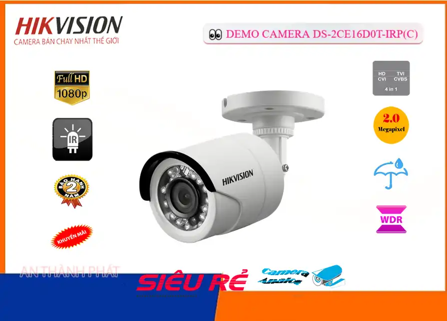 Camera Hikvision DS-2CE16D0T-IRP(C),Giá DS-2CE16D0T-IRP(C),DS-2CE16D0T-IRP(C) Giá Khuyến Mãi,bán DS-2CE16D0T-IRP(C)