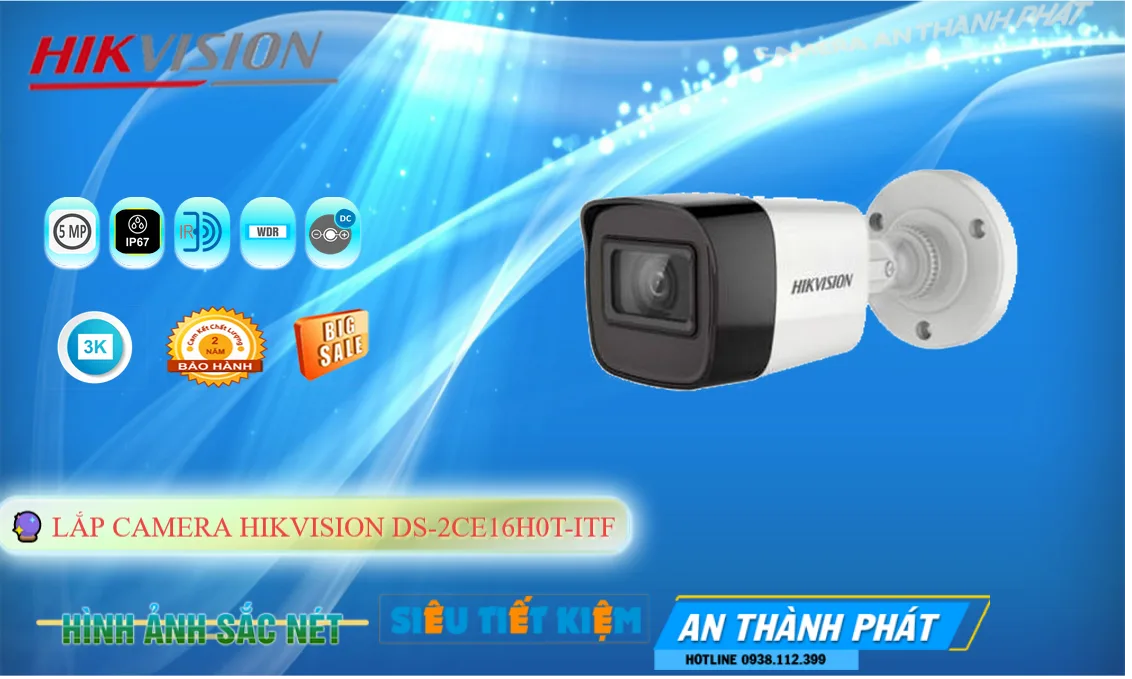 Camera Ngoài Trời Hikvision DS-2CE16H0T-ITF