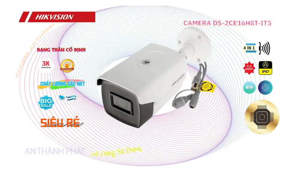 Camera DS-2CE16H8T-IT5 Hikvision Thiết kế Đẹp ❂