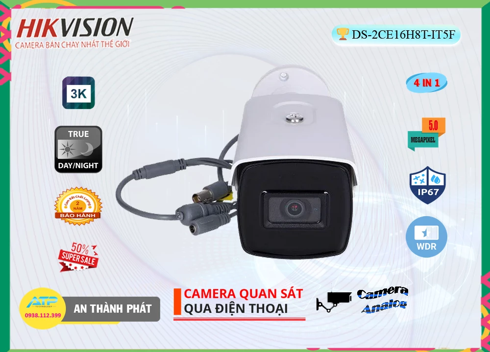 Camera Hikvision DS-2CE16H8T-IT5F,DS-2CE16H8T-IT5F Giá Khuyến Mãi, HD Anlog DS-2CE16H8T-IT5F Giá rẻ,DS-2CE16H8T-IT5F